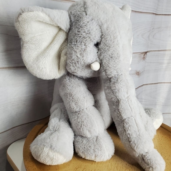 Baby Ganz Collection Super Soft Cozy Gray Elephant Stuffed Animal Plush 13" - Picture 3 of 11